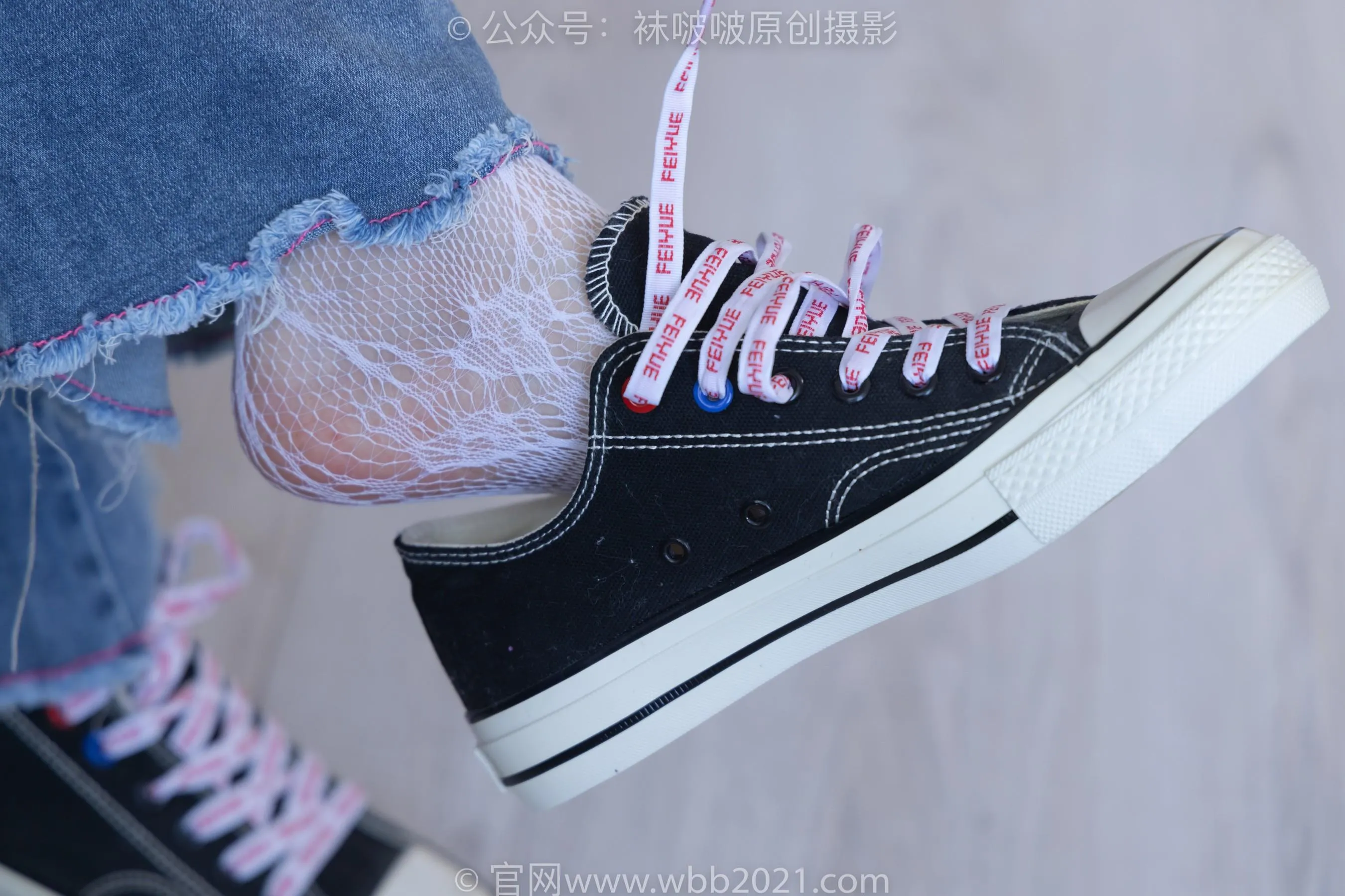 [BoBoSocks袜啵啵]NO.231 小甜豆-板鞋、白色蕾丝袜、可拆卸牛仔裤、裤里丝 [67P]插图2